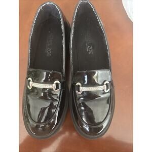 Rachel Zoe Kids Size 4 Girls Patent Glossy Oxford Loafers Black